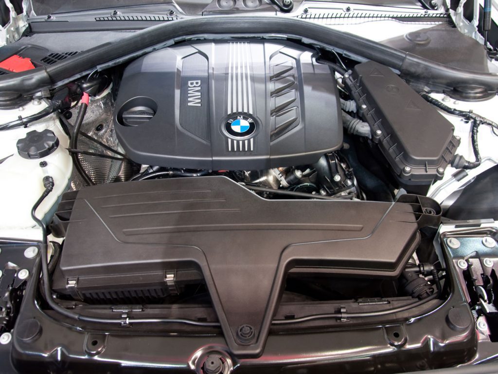 A close-up of a BMW Engine.